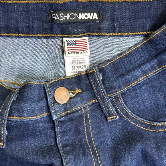 Fashion Nova High Rise Dark Denim Jeans - Picture 3 of 6